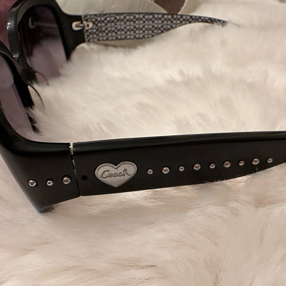Coach Signature Scarlet Black Oversized Sunglasses PreLOVED Cond See all pics - Picture 12 of 13